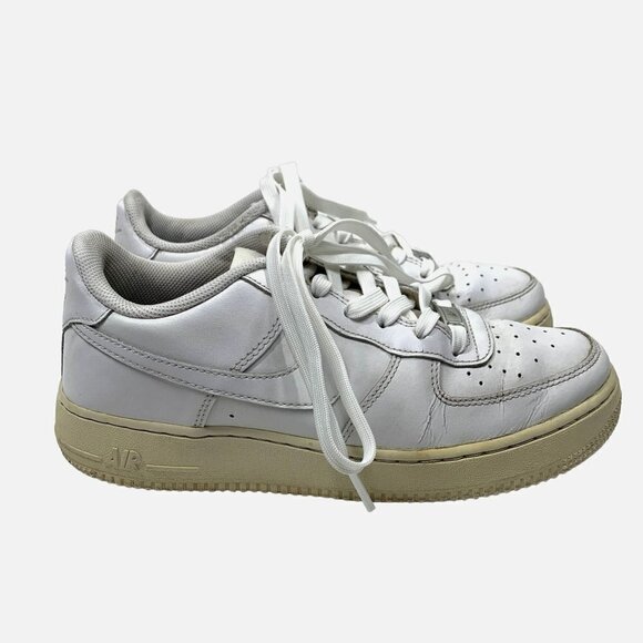 Nike Airforce 1 Lace Up Low Top Platform Sneakers White Leather Women's size 8.5 - Picture 1 of 9